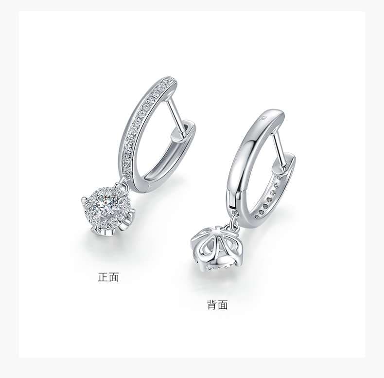 贅沢ダイヤモンド フープ ピアス
