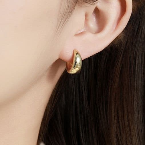 フープ ピアス フープ ピアス シンプル曲線 フープピアス