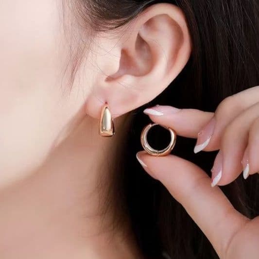 フープ ピアス フープ ピアス シンプル曲線 フープピアス