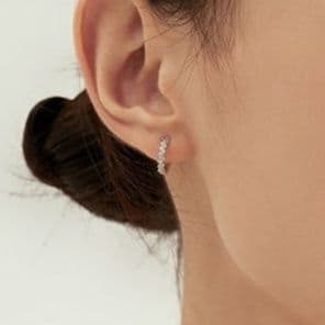 フープ ピアス フープ ピアス 真珠輝き クリスタルフープピアス