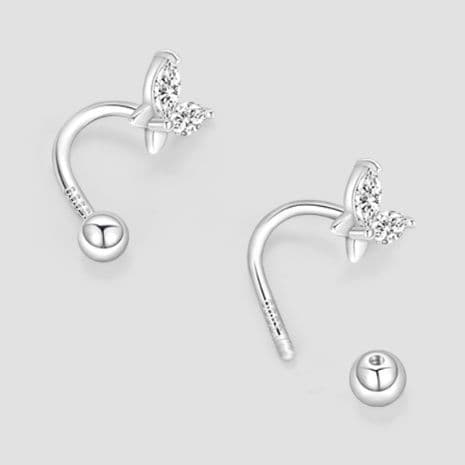 フープ ピアス フープ ピアス 蝶々モチーフ 揺れるフープピアス