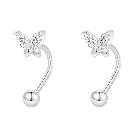 フープ ピアス フープ ピアス 蝶々モチーフ 揺れるフープピアス