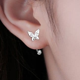 フープ ピアス フープ ピアス 蝶々モチーフ 揺れるフープピアス