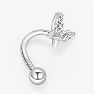 フープ ピアス フープ ピアス 蝶々モチーフ 揺れるフープピアス