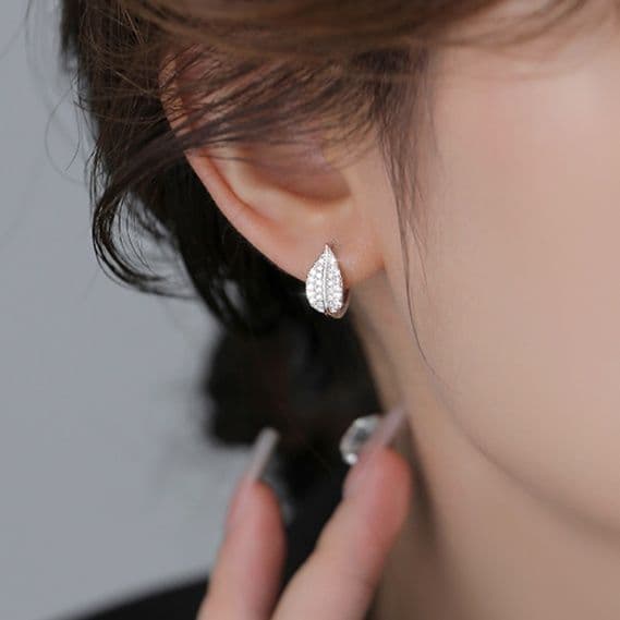 フープ ピアス フープ ピアス 葉姿輝きフープピアス