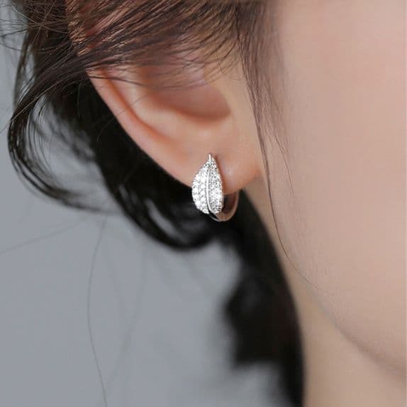 フープ ピアス フープ ピアス 葉姿輝きフープピアス