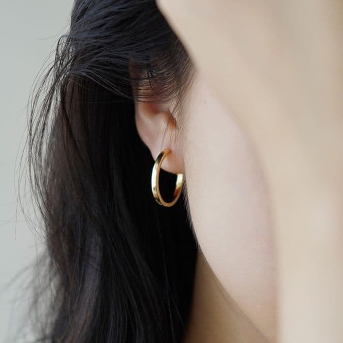フープ ピアス フープ ピアス 優美な輝き シンプルフープピアス