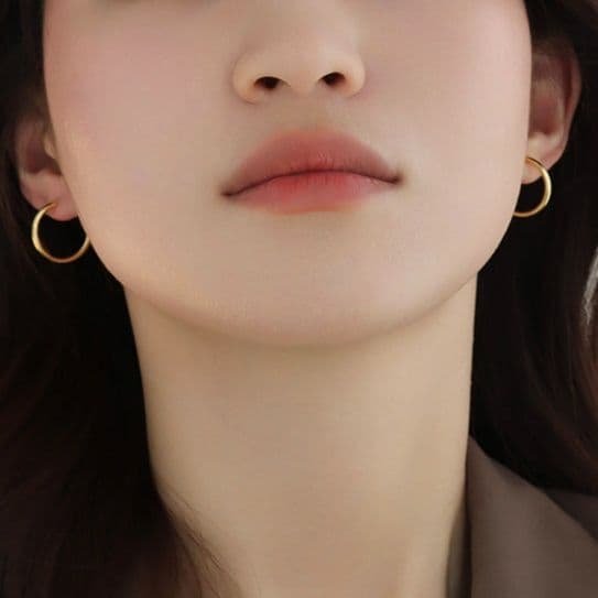 フープ ピアス フープ ピアス 優美な輝き シンプルフープピアス