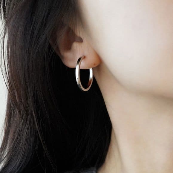 フープ ピアス フープ ピアス 優美な輝き シンプルフープピアス