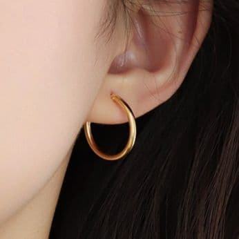 フープ ピアス フープ ピアス 優美な輝き シンプルフープピアス