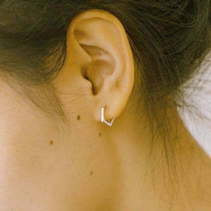 フープ ピアス 細身スティック フープ ピアス