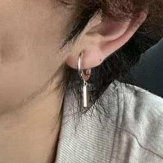 フープ ピアス フープ ピアス 縦長スティックフープピアス
