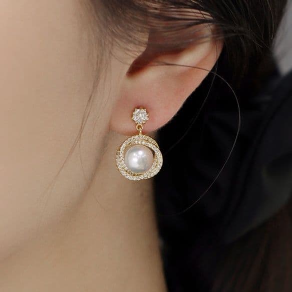 フープ ピアス フープ ピアス 星華の輝き 優美パールドロップ