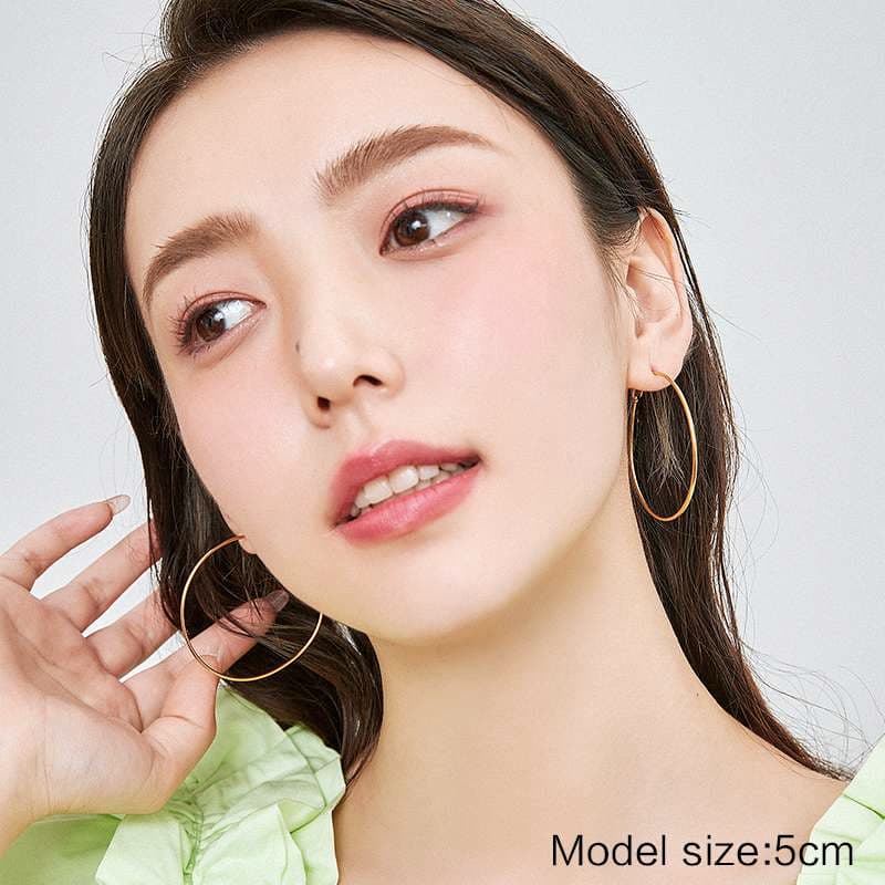 フープ ピアス シンプル上品フープピアス