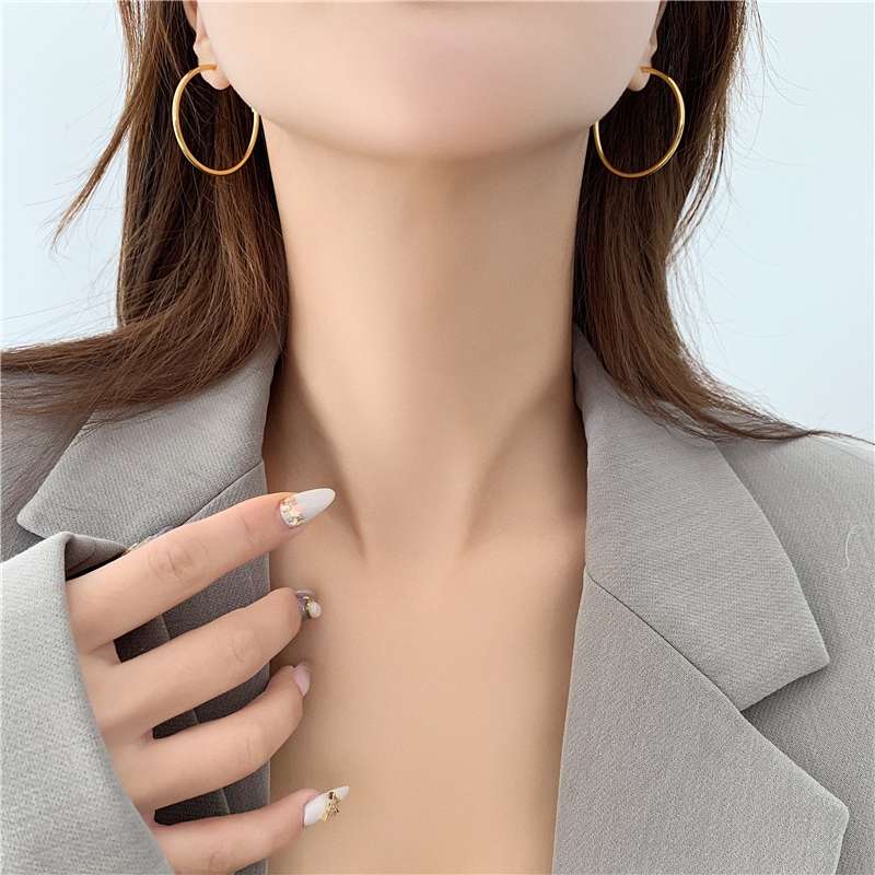 フープ ピアス シンプル華奢フープピアス