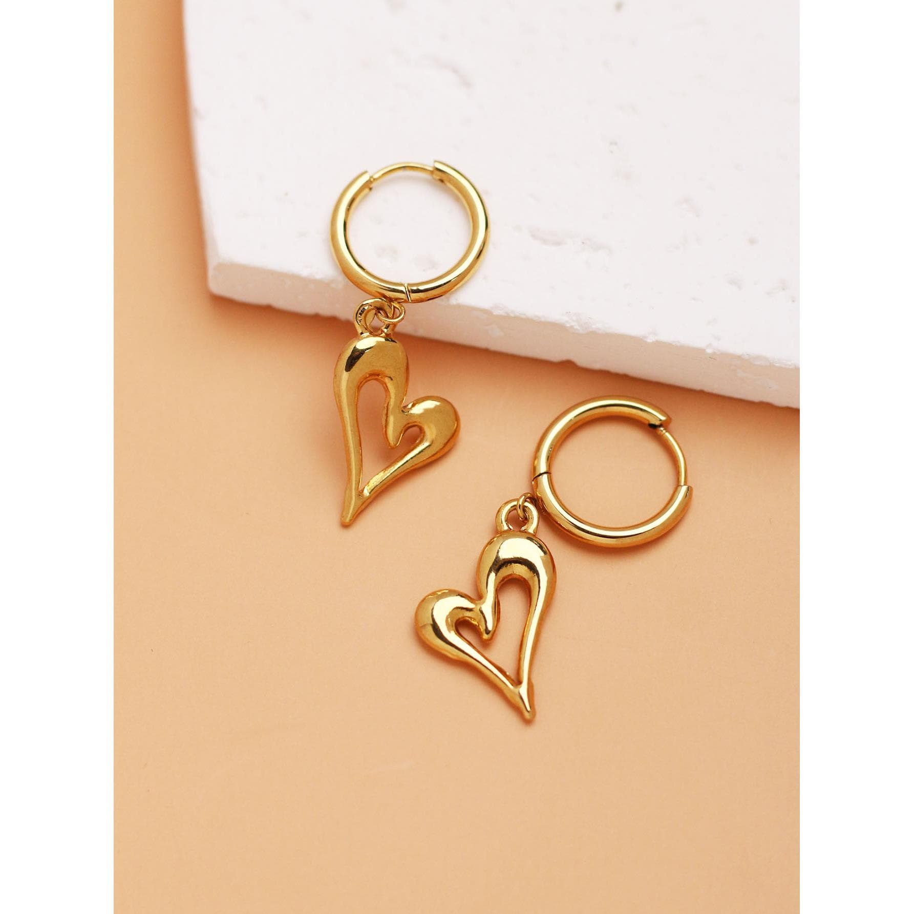 ハート スイング フープ ピアス