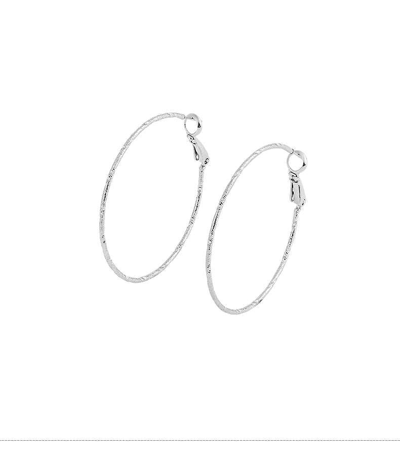 フープ ピアス チタン合金製シンプルフープピアス