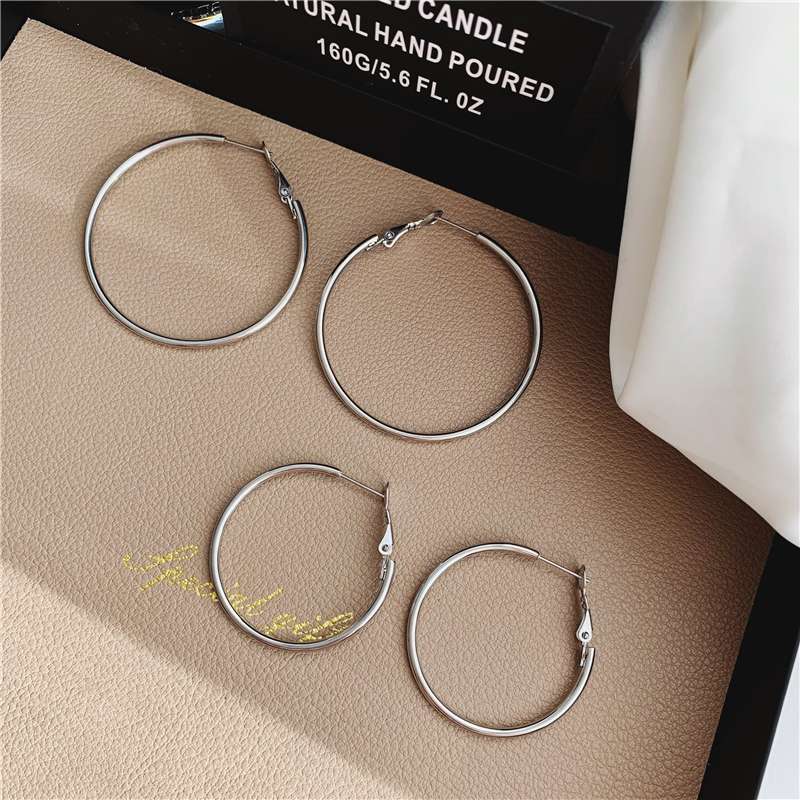 フープ ピアス シンプル華奢フープピアス