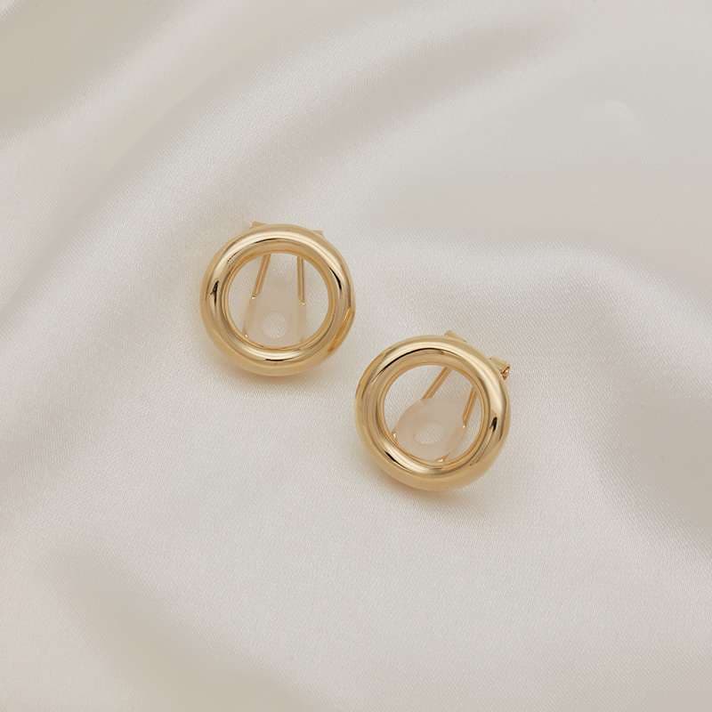フープ ピアス シンプル二重円ピアス