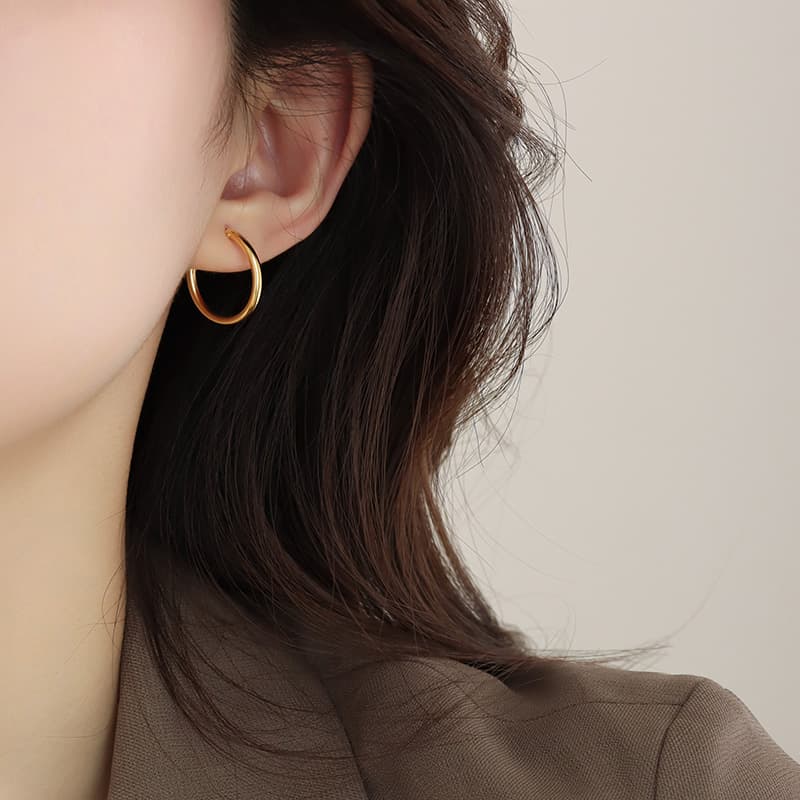フープ ピアス フープ ピアス 優美な輝き シンプルフープピアス