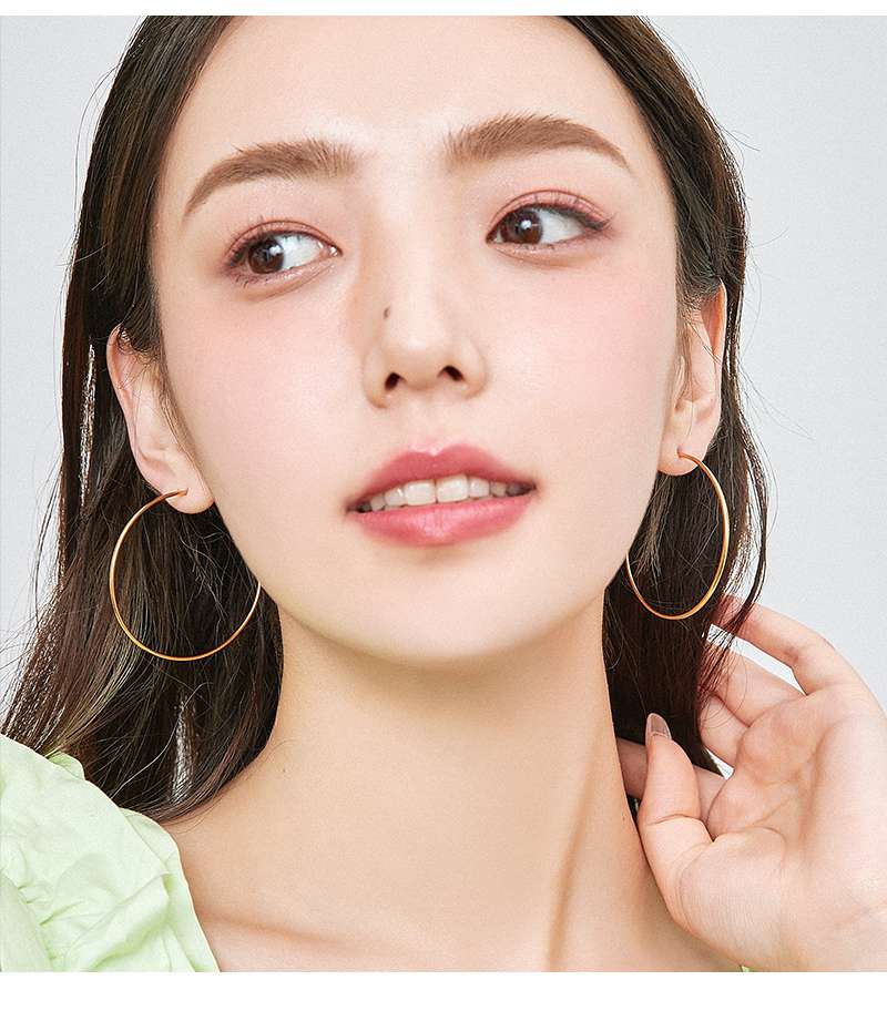 フープ ピアス シンプル上品フープピアス