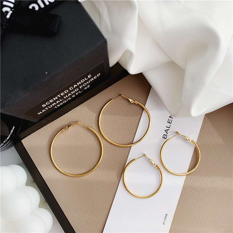 フープ ピアス シンプル華奢フープピアス