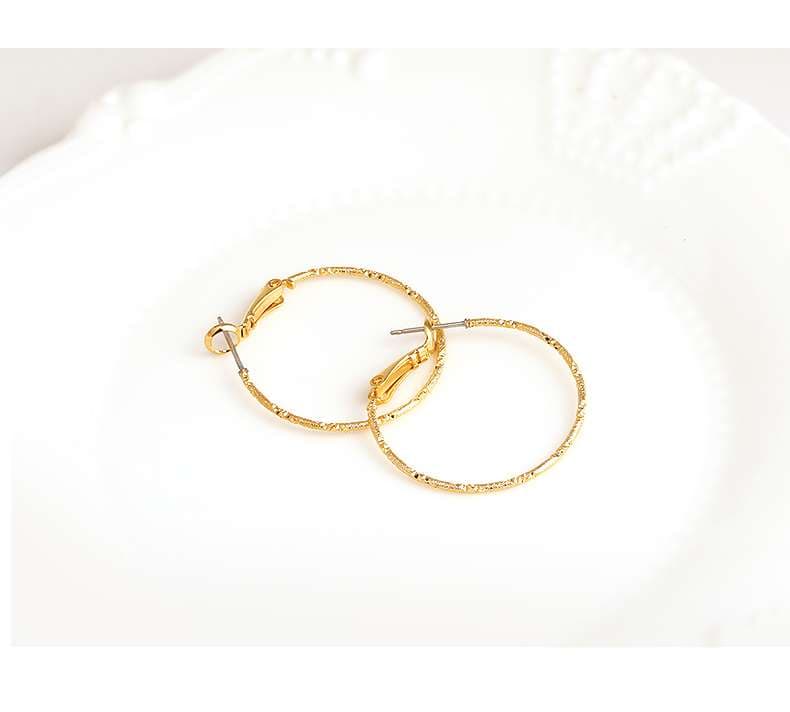 フープ ピアス チタン合金製シンプルフープピアス