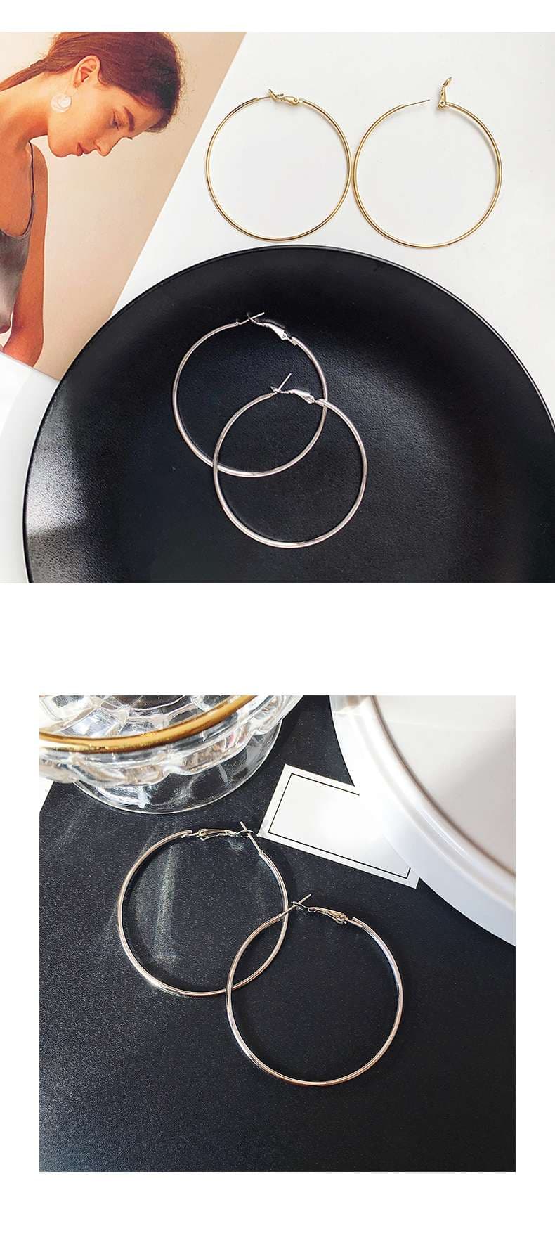 フープ ピアス シンプル上品フープピアス