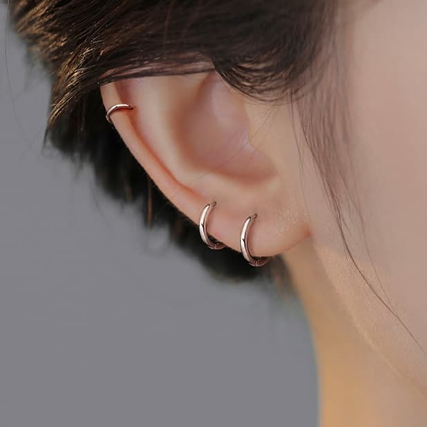 フープ ピアス シンプル輪型フープピアス