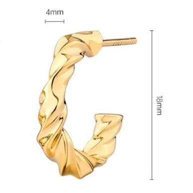 フープ ピアス ねじれ模様 華やか フープ ピアス