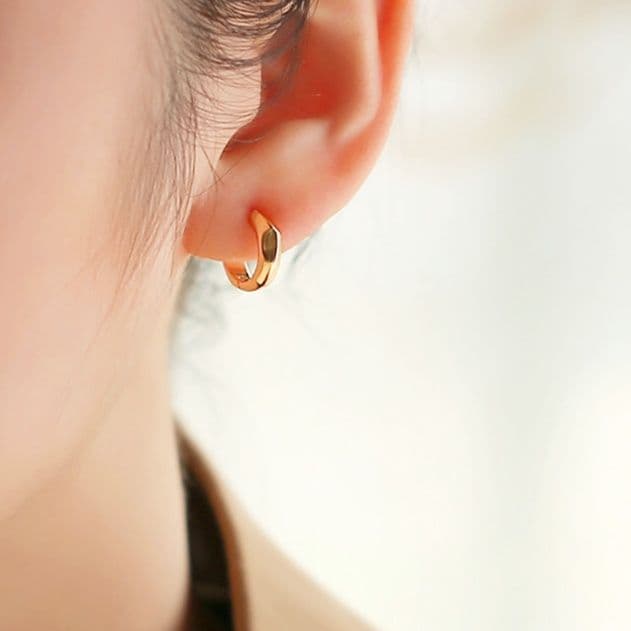フープ ピアス フープ ピアス 洗練シンプル小ぶりフープピアス