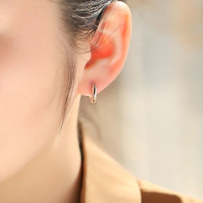 フープ ピアス フープ ピアス 洗練シンプル小ぶりフープピアス