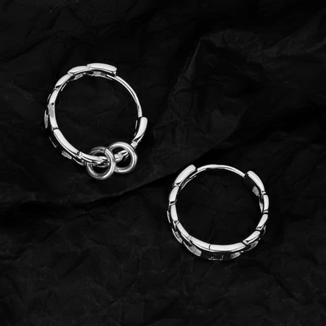 フープ ピアス フープ ピアス 二連輪のシンプルフープピアス