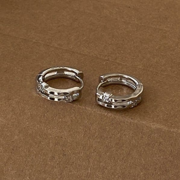 フープ ピアス フープ ピアス 輝き二連フープピアス
