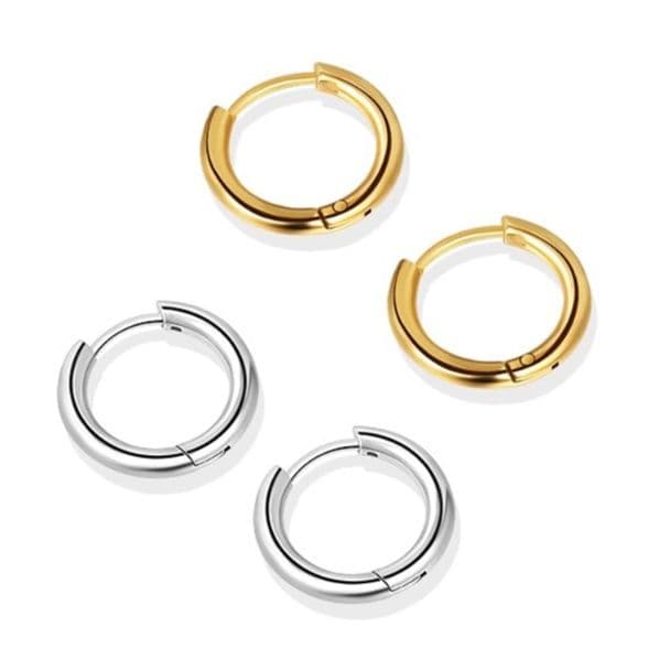 フープ ピアス シンプル輝き フープ ピアス