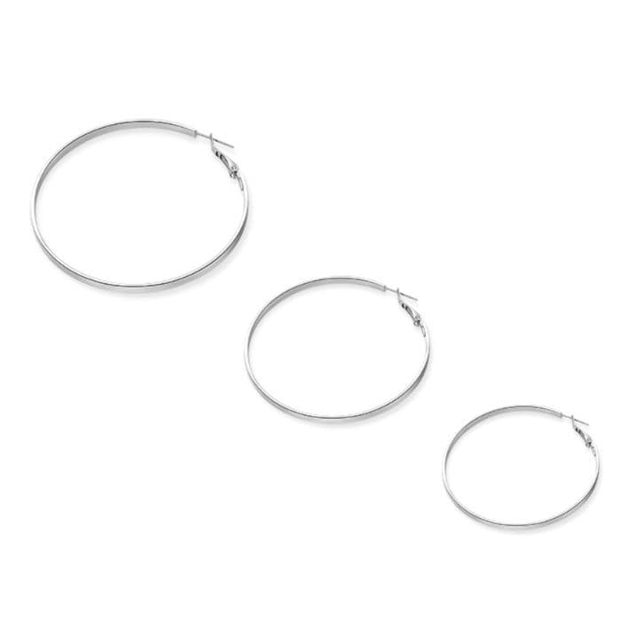 フープ ピアス フープ ピアス 医療用ステンレス製シンプルフープピアス