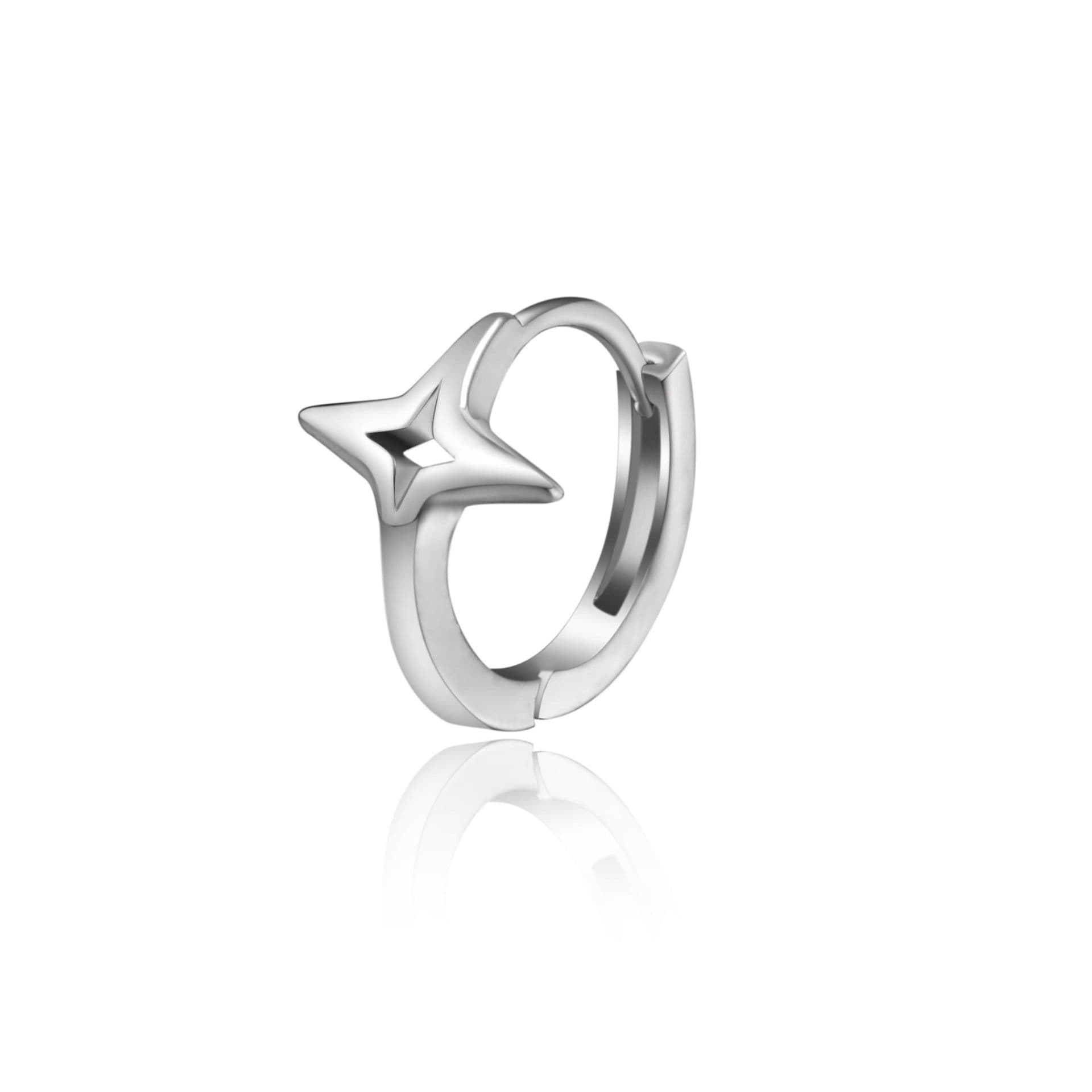 フープ ピアス フープ ピアス 星形ポイント シンプルフープピアス