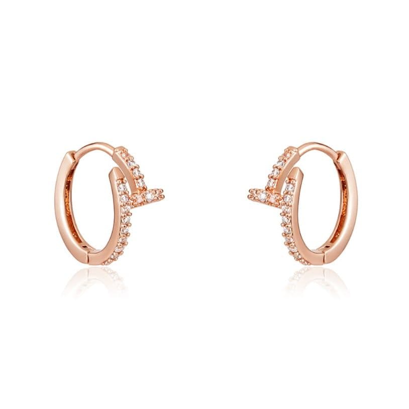 フープ ピアス フープ ピアス 煌めく十字デザイン フープピアス