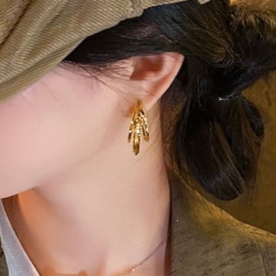 フープ ピアス フープ ピアス 二重輪 揺れる ゴールド フープピアス