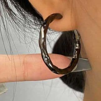 フープ ピアス フープ ピアス 螺旋デザイン 重ね付けフープピアス