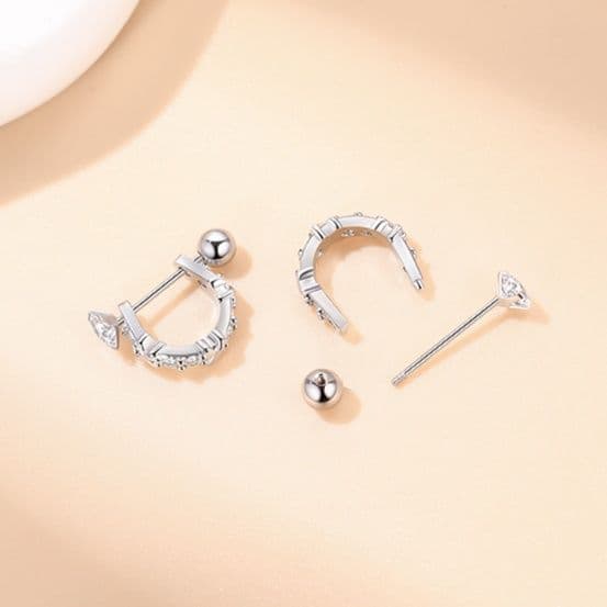 フープ ピアス フープ ピアス 煌めき輝石 耳元アクセント フープ