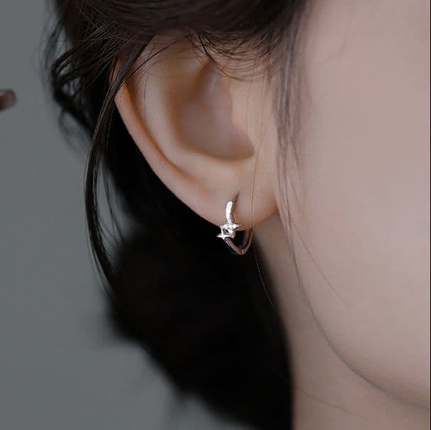 フープ ピアス フープ ピアス 星空煌めき ミニフープピアス