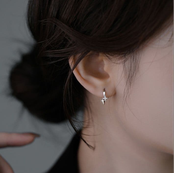 フープ ピアス フープ ピアス 星空煌めき ミニフープピアス