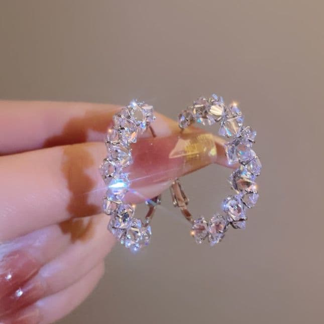 フープ ピアス フープ ピアス 煌めき結晶 円舞フープピアス