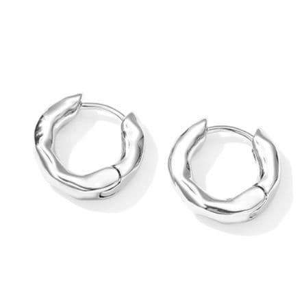 フープ ピアス フープ ピアス 波紋のような洗練フープピアス
