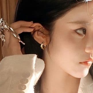 フープ ピアス フープ ピアス 波紋のような洗練フープピアス