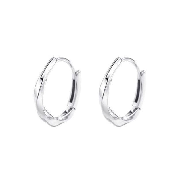フープ ピアス フープ ピアス 洗練六角形フープ純プラチナピアス