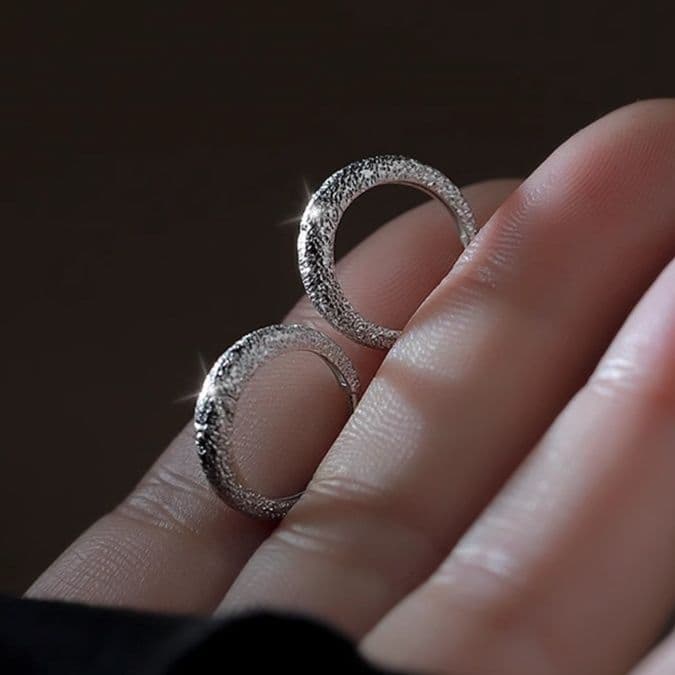 フープ ピアス フープ ピアス 霜面仕上げ極細フープピアス