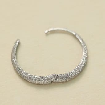 フープ ピアス フープ ピアス 霜面仕上げ極細フープピアス