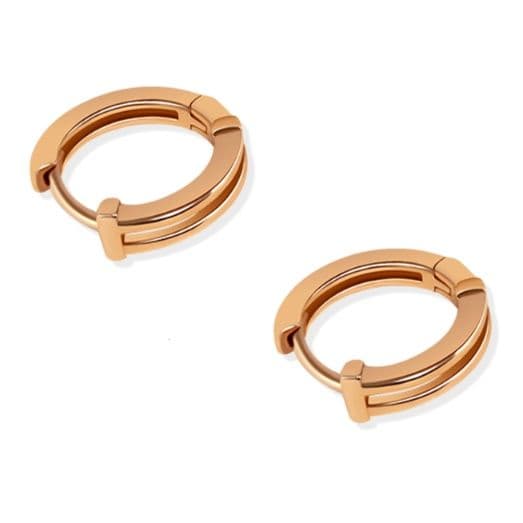 フープ ピアス 洗練された六角形フープ ピアス